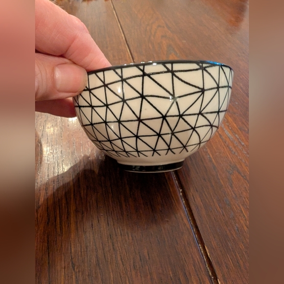 Black and White Patterned Ceramic Bowls By Short St_ries - Picture 3 of 6